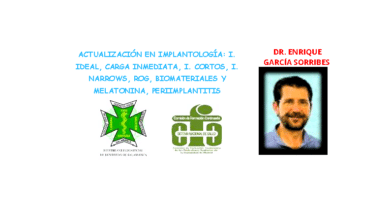 ACTUALIZACIÓN EN IMPLANTOLOGÍA: I. IDEAL, CARGA INMEDIATA, I. CORTOS, I. NARROWS, ROG, BIOMATERIALES Y MELATONINA, PERIIMPLANTITIS